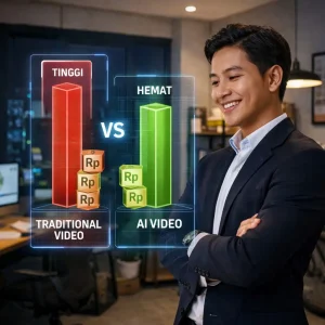 Seorang profesional pemasaran menggunakan tablet untuk membuat dan meluncurkan video AI dengan cepat.[/id]